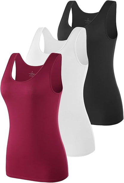 Vislivin Womens Supersoft Vest Tops Stretch Casual Tank Top Sets