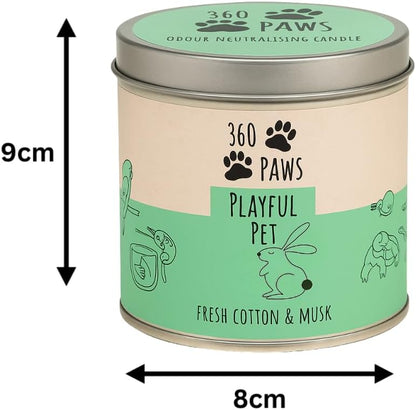 360 Paws Playful Pet Odour Neutralising Candle
