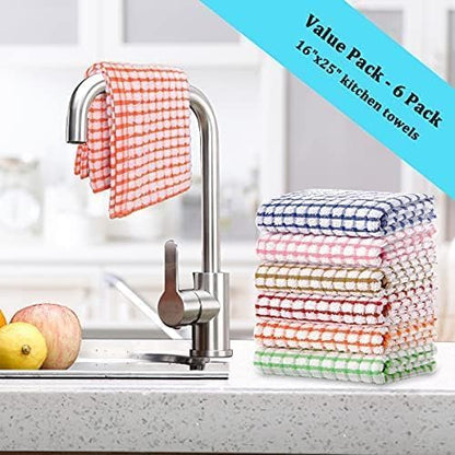 6pc Kitchen Dish Towels 16inch*25inch