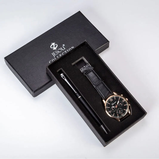 ⌚ Watch & Pen Gift Set Black ZHM2-A04180-4 🖊️