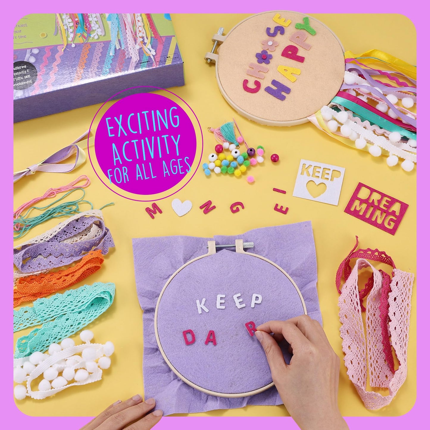 🌙  Dream Catcher Kids Craft Kit – 2pc DIY Wall Hangings 🌙