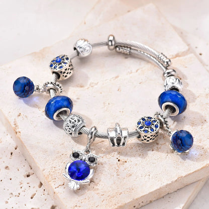 🦉💙 Blue Owl Charm Bracelet 💙🦉