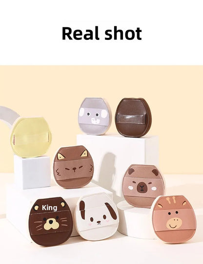 6pc Animal Powder Puff Sponges Set