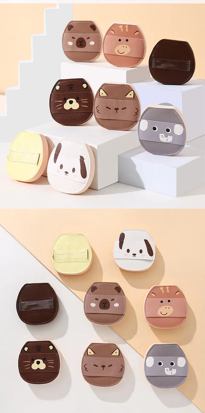 6pc Animal Powder Puff Sponges Set