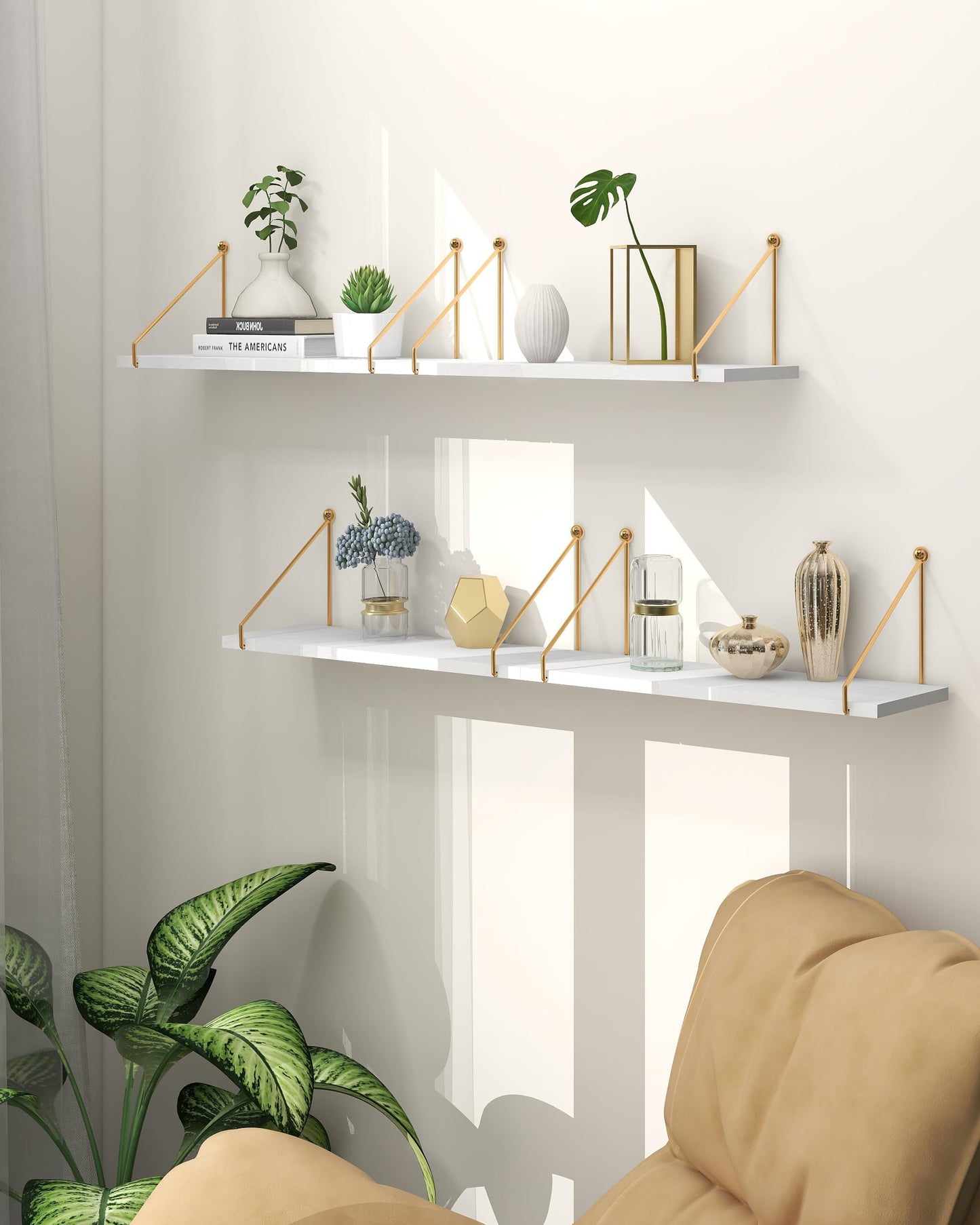 Set Of 2 Floating Wall Shelves