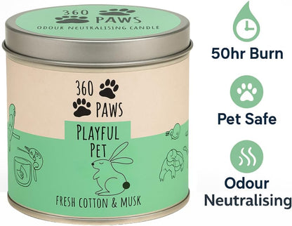 360 Paws Playful Pet Odour Neutralising Candle