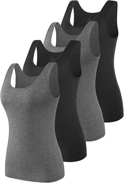Vislivin Womens Supersoft Vest Tops Stretch Casual Tank Top Sets