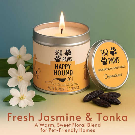 Happy Hound Candle – Fresh Jasmine & Tonka