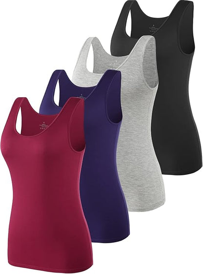 Vislivin Womens Supersoft Vest Tops Stretch Casual Tank Top Sets