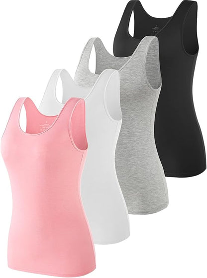 Vislivin Womens Supersoft Vest Tops Stretch Casual Tank Top Sets