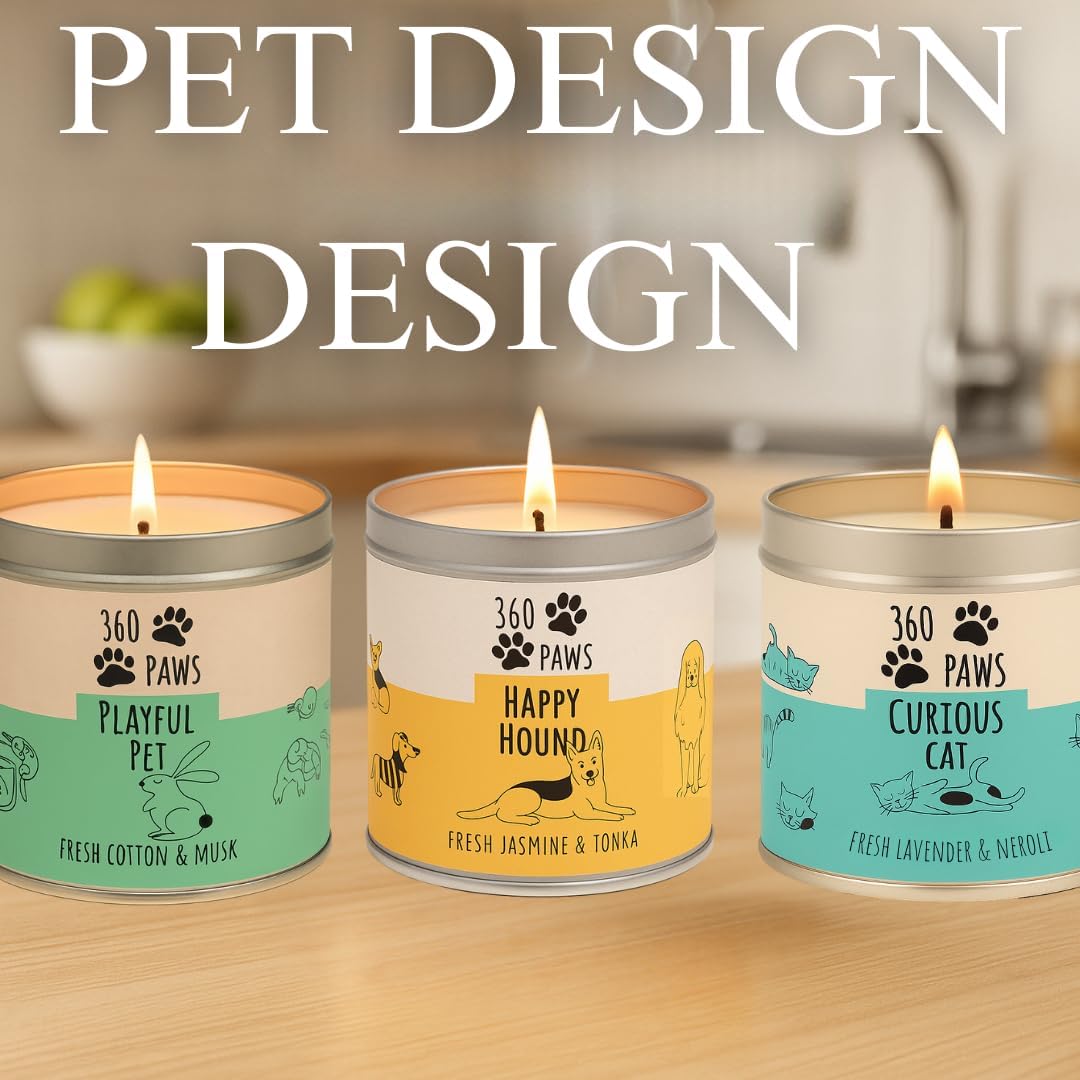 360 Paws Odour Neutralising Candle Trio