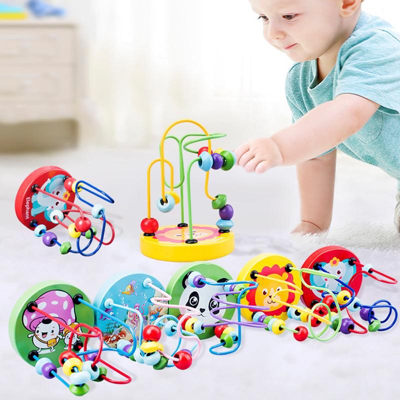 🎢 Montessori Wooden Bead Maze Roller Coaster 🎢