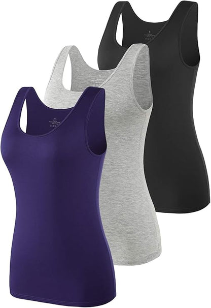 Vislivin Womens Supersoft Vest Tops Stretch Casual Tank Top Sets