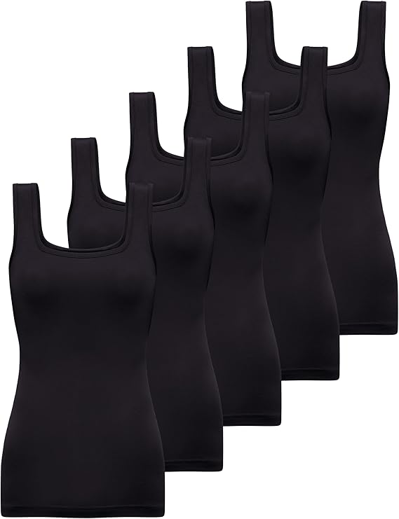 BQTQ 5pc Square Neck Tank Top Sets