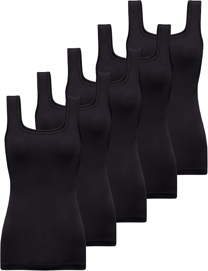 BQTQ 5pc Square Neck Tank Top Sets