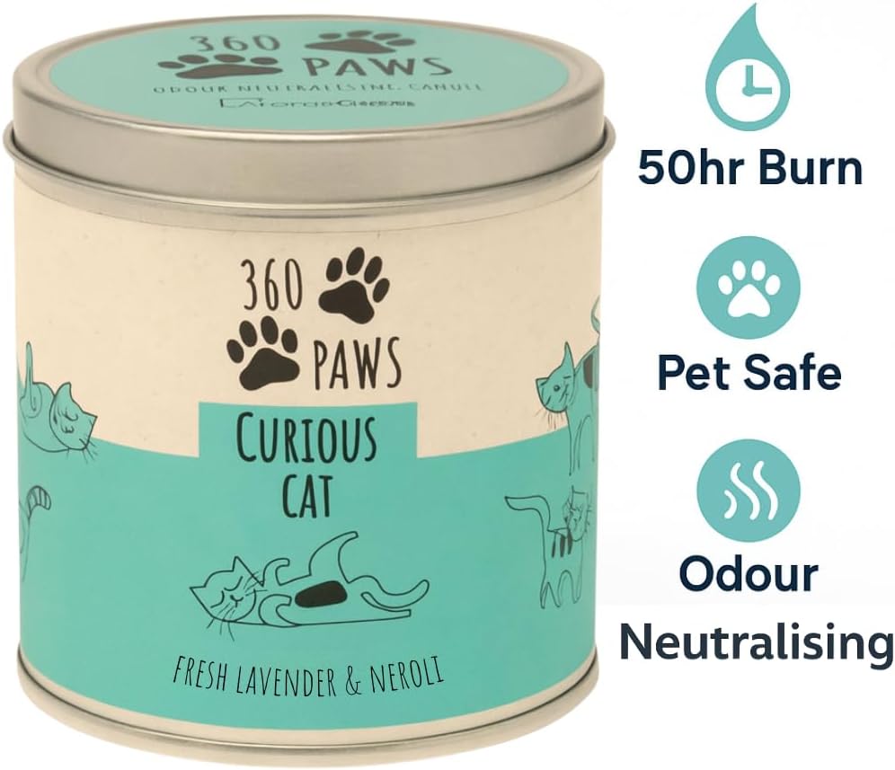 360 Paws Curious Cat Odour Neutralising Candle