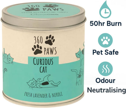 360 Paws Curious Cat Odour Neutralising Candle