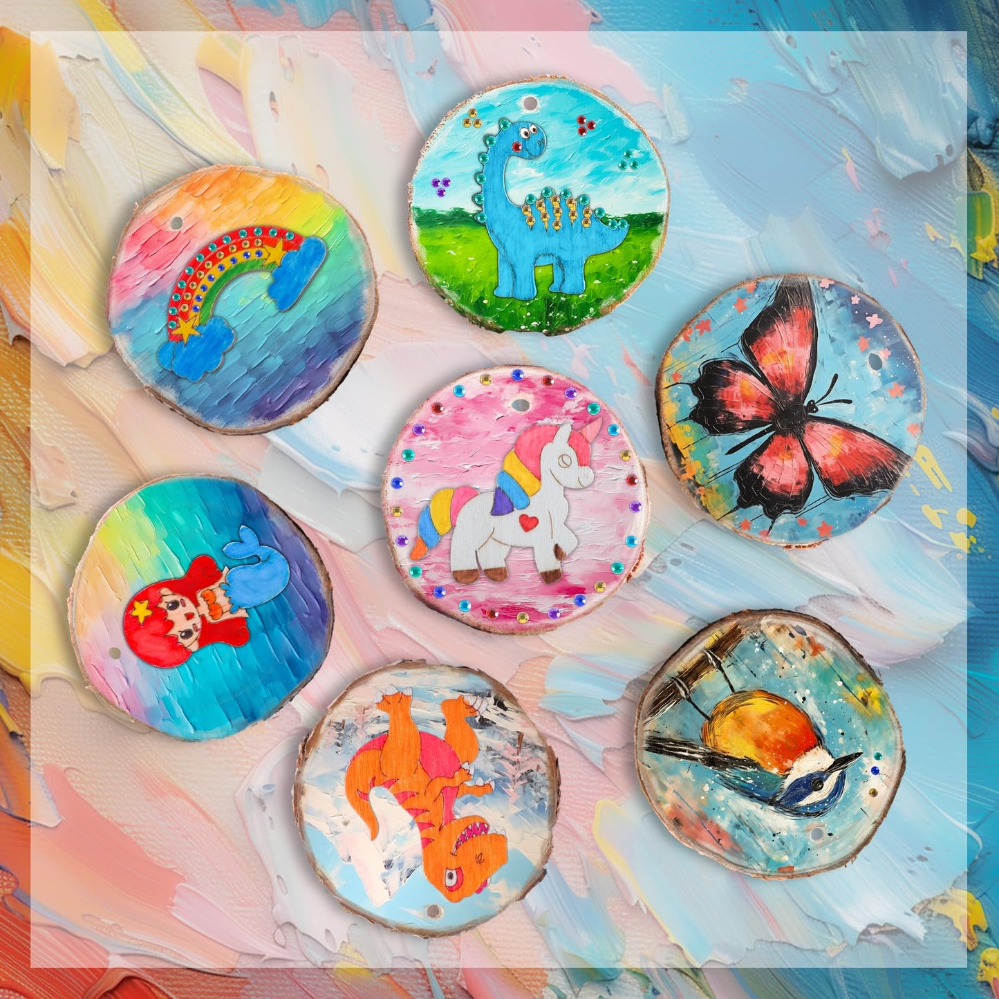 Glow in The Dark Wooden Painting Kit - Creative Arts & Crafts for Kids Age 6-12