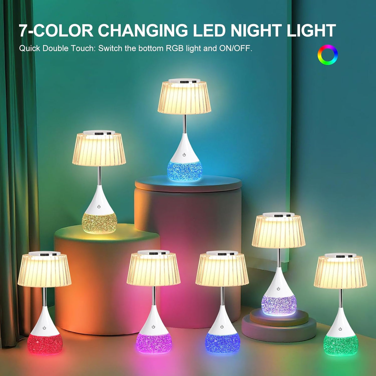 ✨ Glittery Colour Changing LED Table Lamp ✨