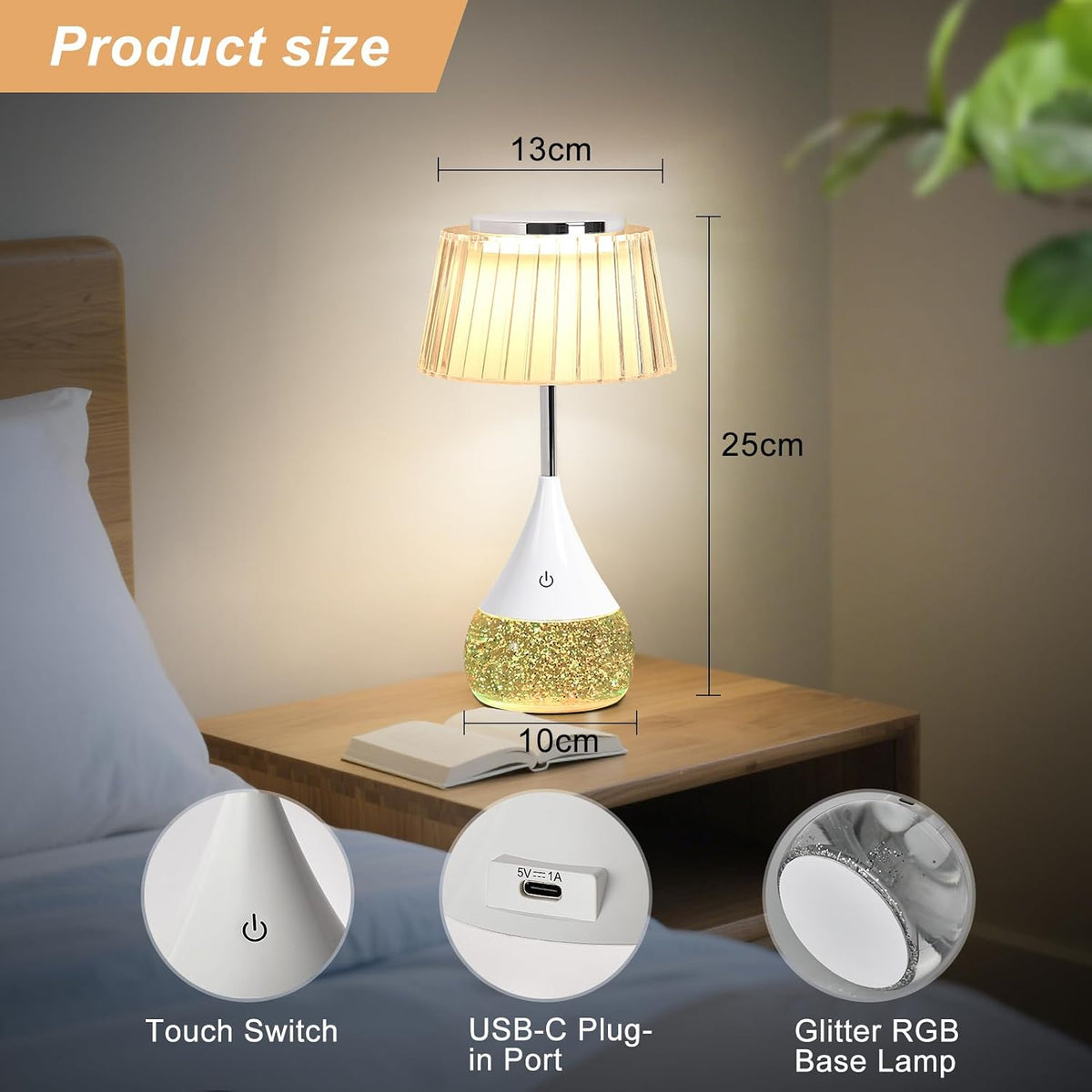 ✨ Glittery Colour Changing LED Table Lamp ✨
