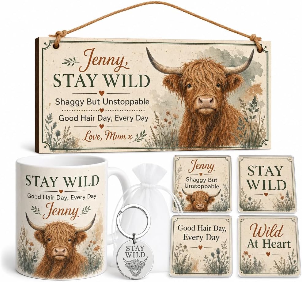 Highland Cow Personalised Gift Box