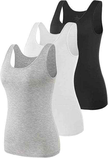 Vislivin Womens Supersoft Vest Tops Stretch Casual Tank Top Sets