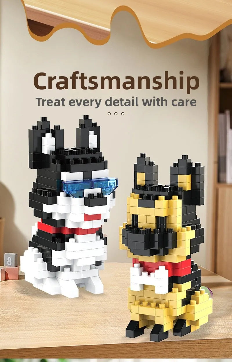 🐶🧩 Cute Mini Blocks Dog Building Toys 🧩🐶