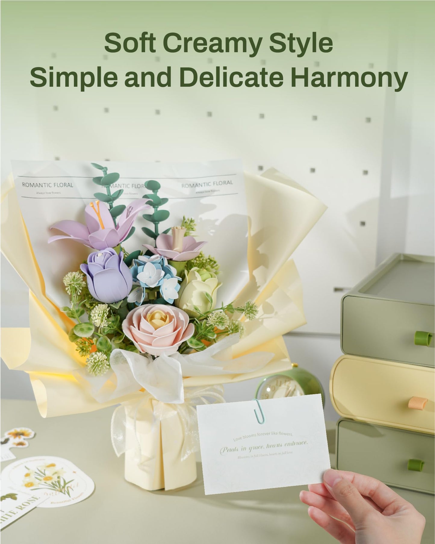 🌸✨ Rowood 3D Puzzle Flower Bouquet 6-in-1 DIY Craft Kit ✨🌸