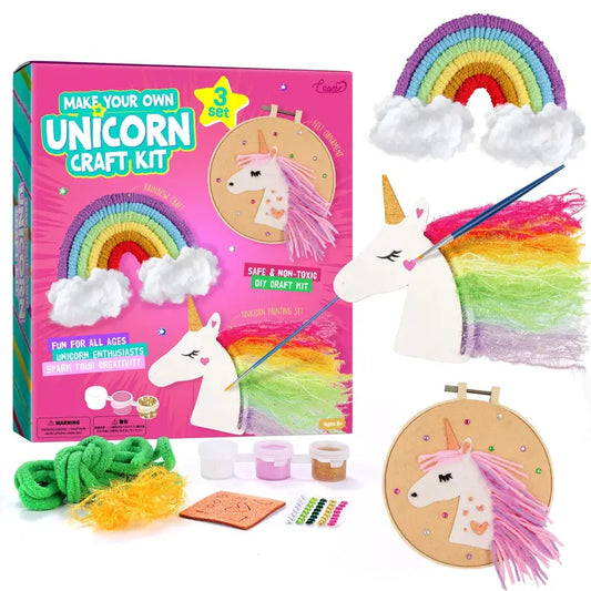 🦄 3pc Unicorn Craft Kit – Magical DIY Fun! 🦄