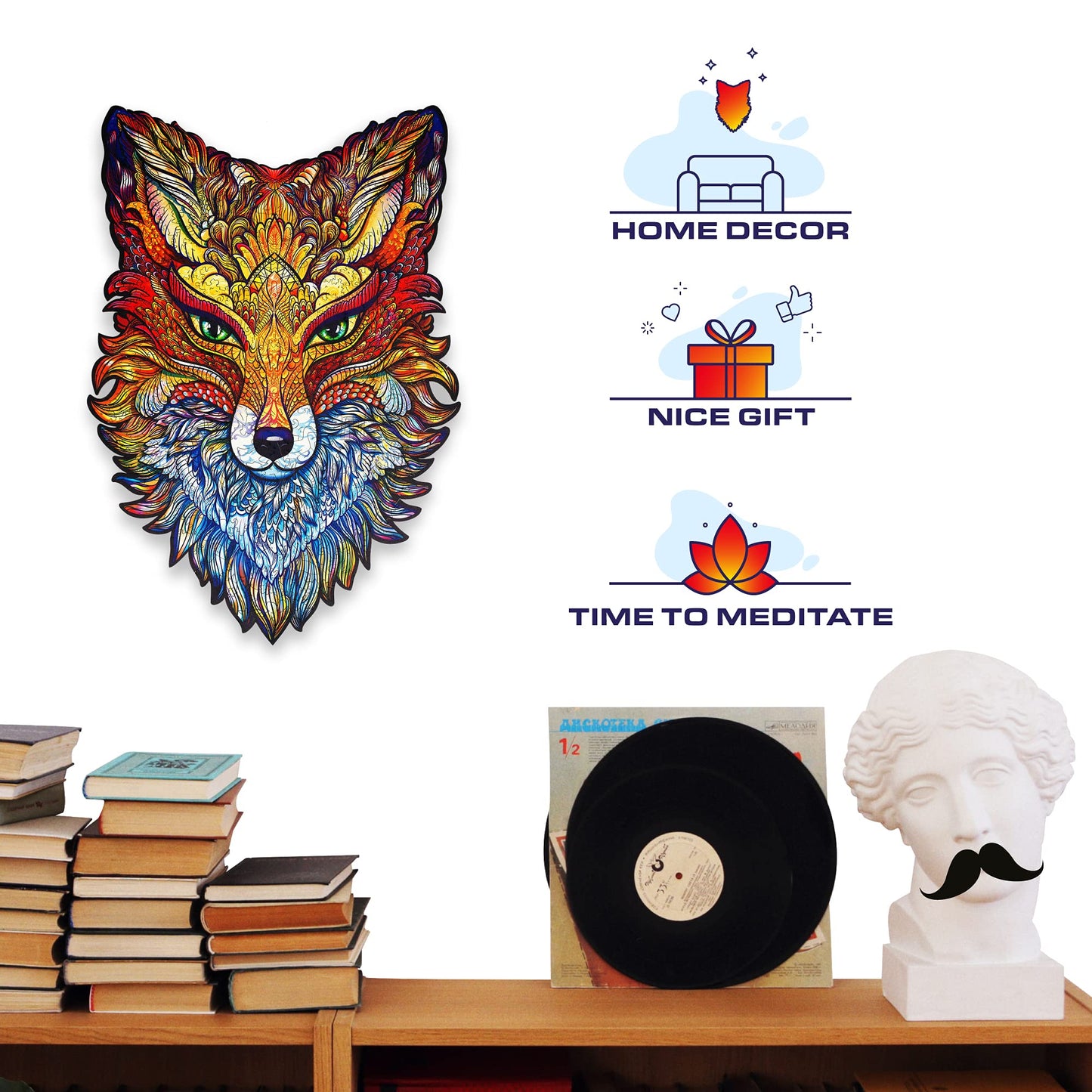 197pc Fiery Fox Wooden Jigsaw Puzzle