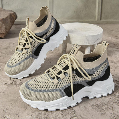 👟 Ladies Breathable Mesh Platform Trainers 👟