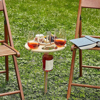 🍷 Portable Folding Wooden Wine Table 🍷