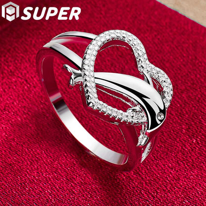 🐬 925 Sterling Silver Dolphin Heart Ring 🐬