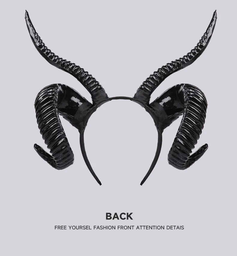 🖤 Baphomet Sheep Horn Headband 🖤