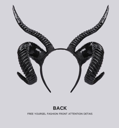 🖤 Baphomet Sheep Horn Headband 🖤
