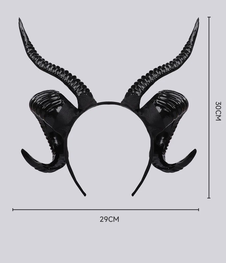 🖤 Baphomet Sheep Horn Headband 🖤