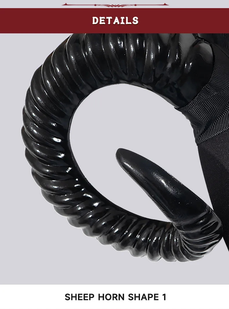 🖤 Baphomet Sheep Horn Headband 🖤