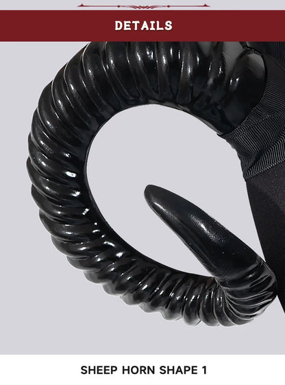 🖤 Baphomet Sheep Horn Headband 🖤