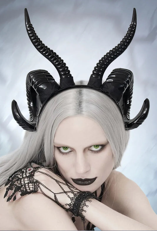 🖤 Baphomet Sheep Horn Headband 🖤