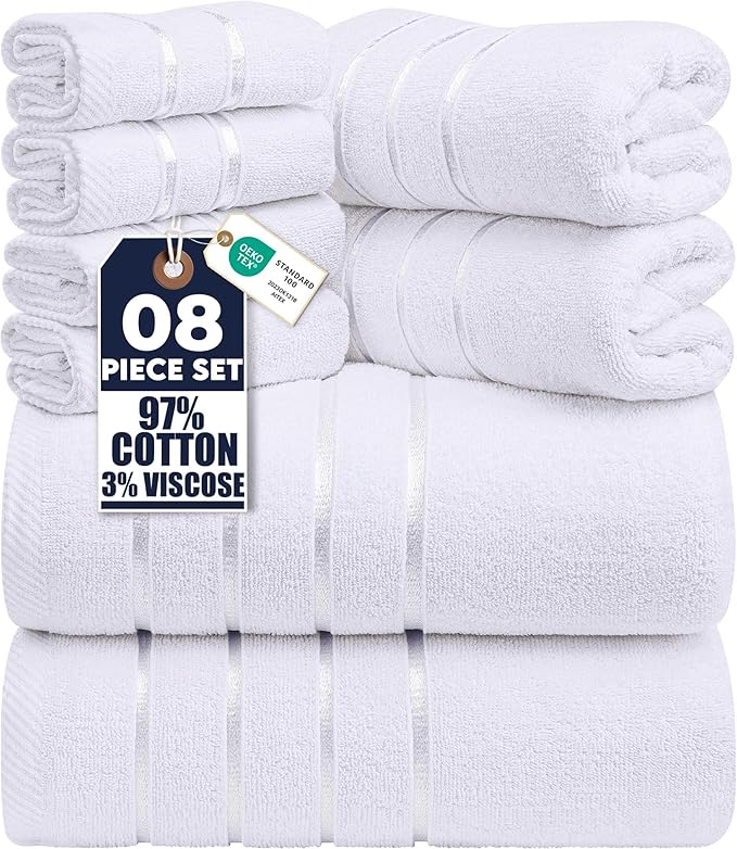 8pc Luxury Towel Set (Multiple Colours Available!)