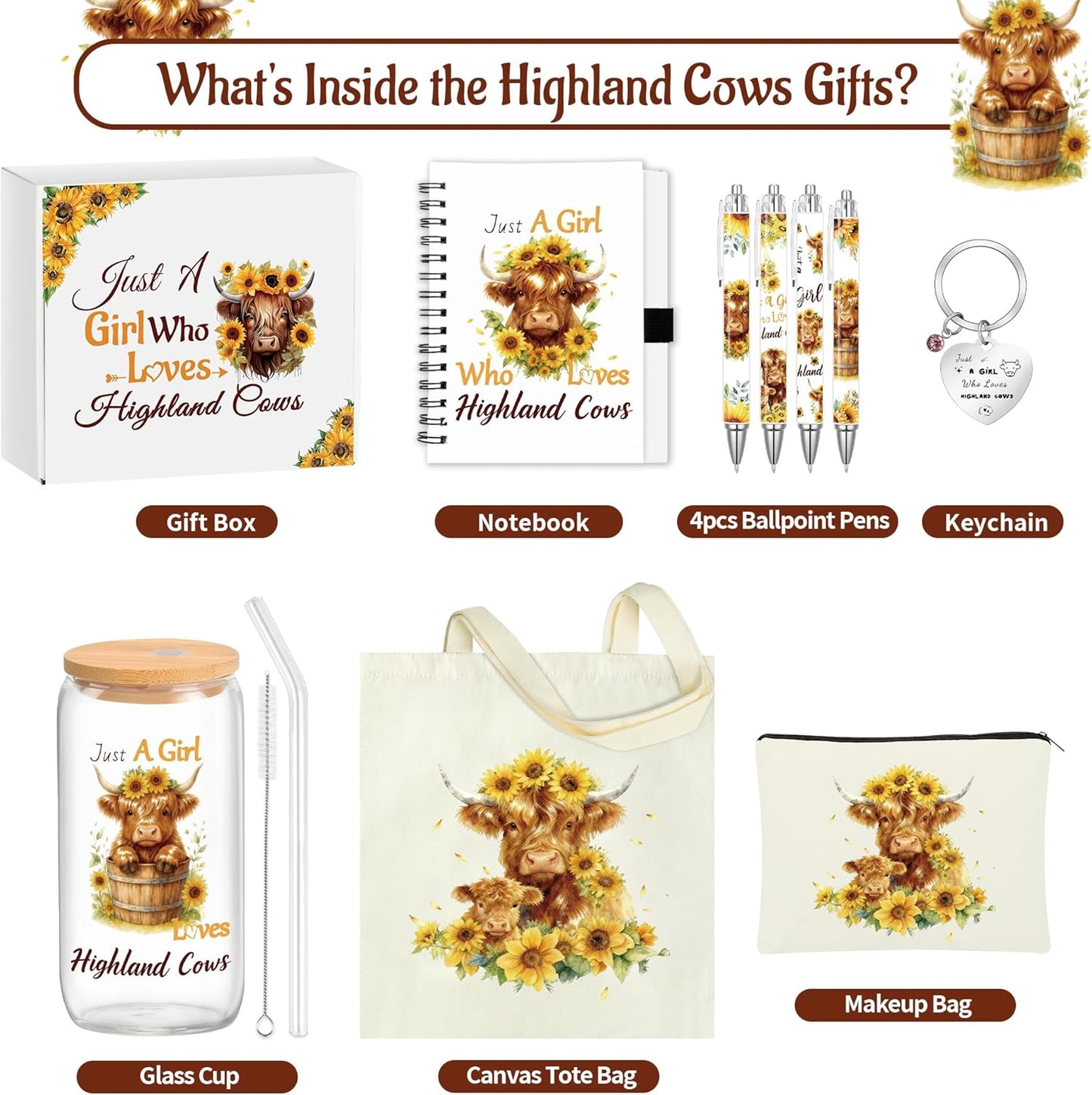 Highland Cow Gifts Set