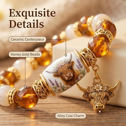 Highland Cow Bracelet Gift Set