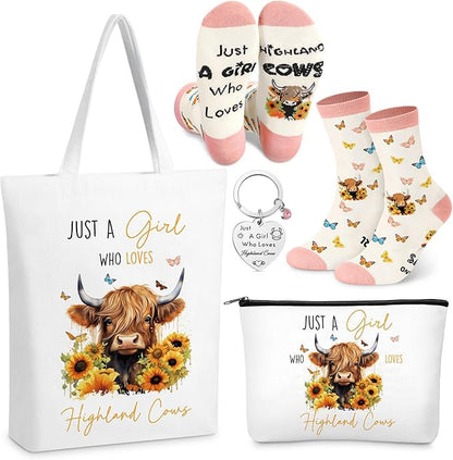 4pc Highland Cow Gift Set