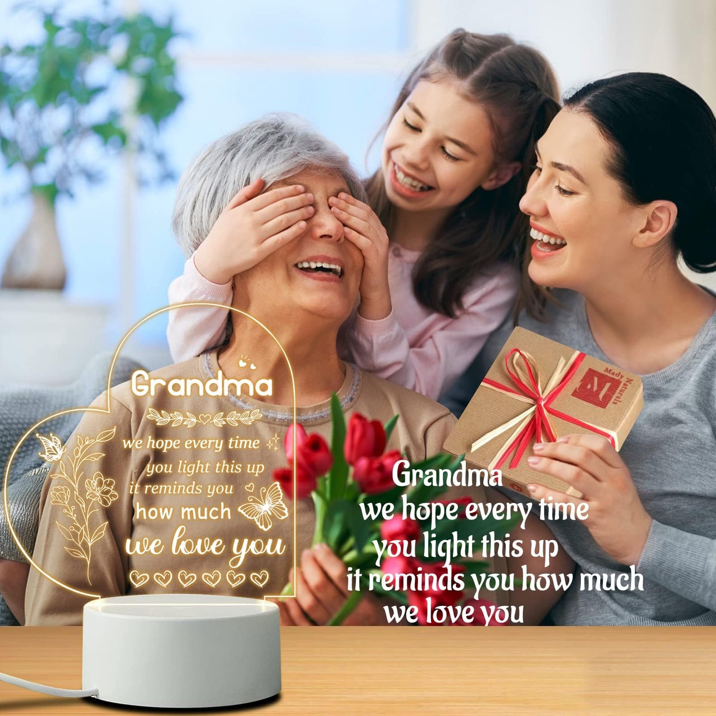 Grandma Heart Light Gift