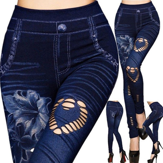 🌸💖 Women’s Printed High Waist Slim Leggings 💖🌸