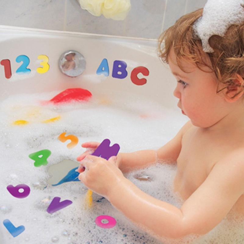 🛁 Bath Time Fun - 36pc Foam Letters & Numbers Floating Bath Toys 🛁