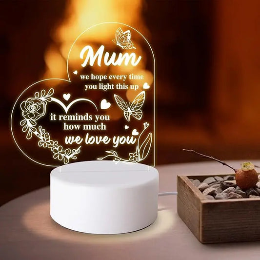 ✨ Acrylic LED Night Light – Perfect Mum Gift ✨