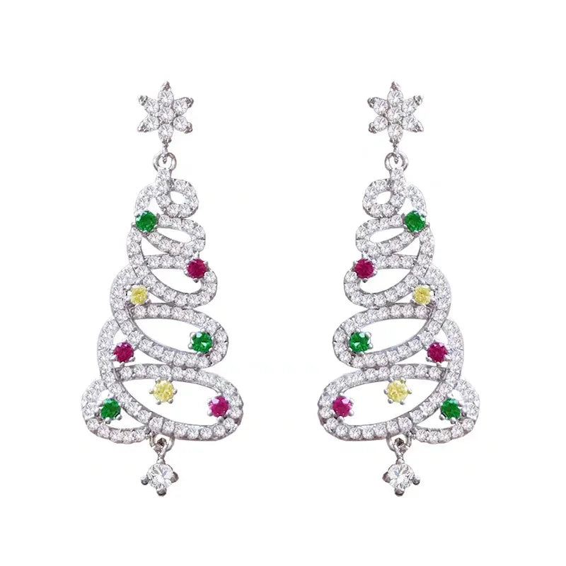 ✨🎄 Diamante Christmas Tree Earrings 🎄✨