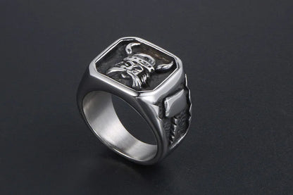 🛡️⚔️ Titanium Steel Viking Ring ⚔️🛡️