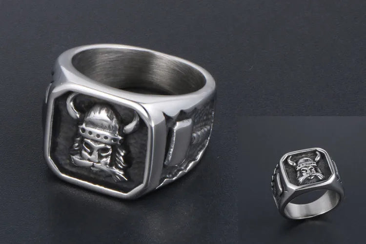 🛡️⚔️ Titanium Steel Viking Ring ⚔️🛡️